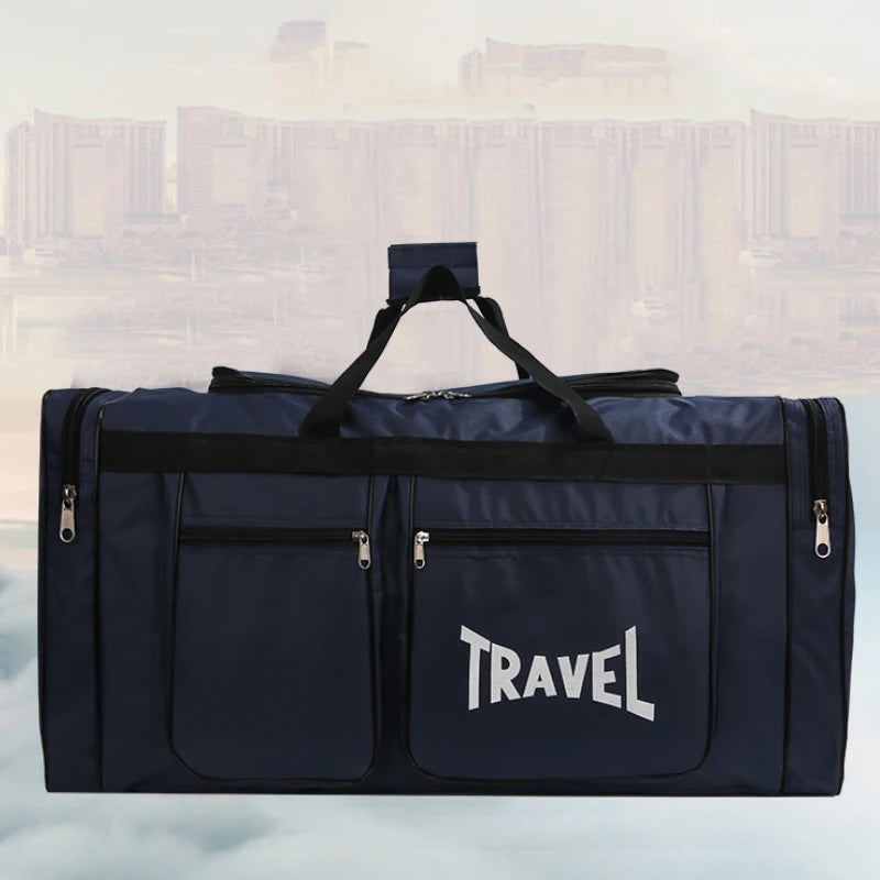 Bolsa de equipaje de viaje de gran capacidad: múltiples bolsillos, bolsa deportiva y fitness, cierre de cremallera, una bolsa para viajes al aire libre