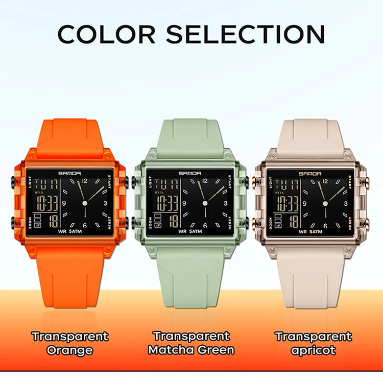Reloj Digital SANDA Deportivo para Hombre Multifunción Luminoso