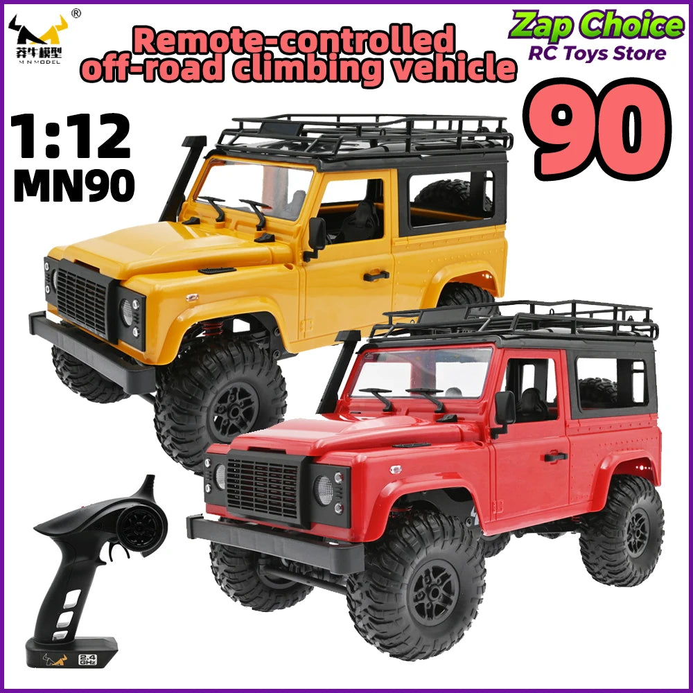 Coche RC Mangniu MN90 1/12 4WD con Luces LED Todoterreno