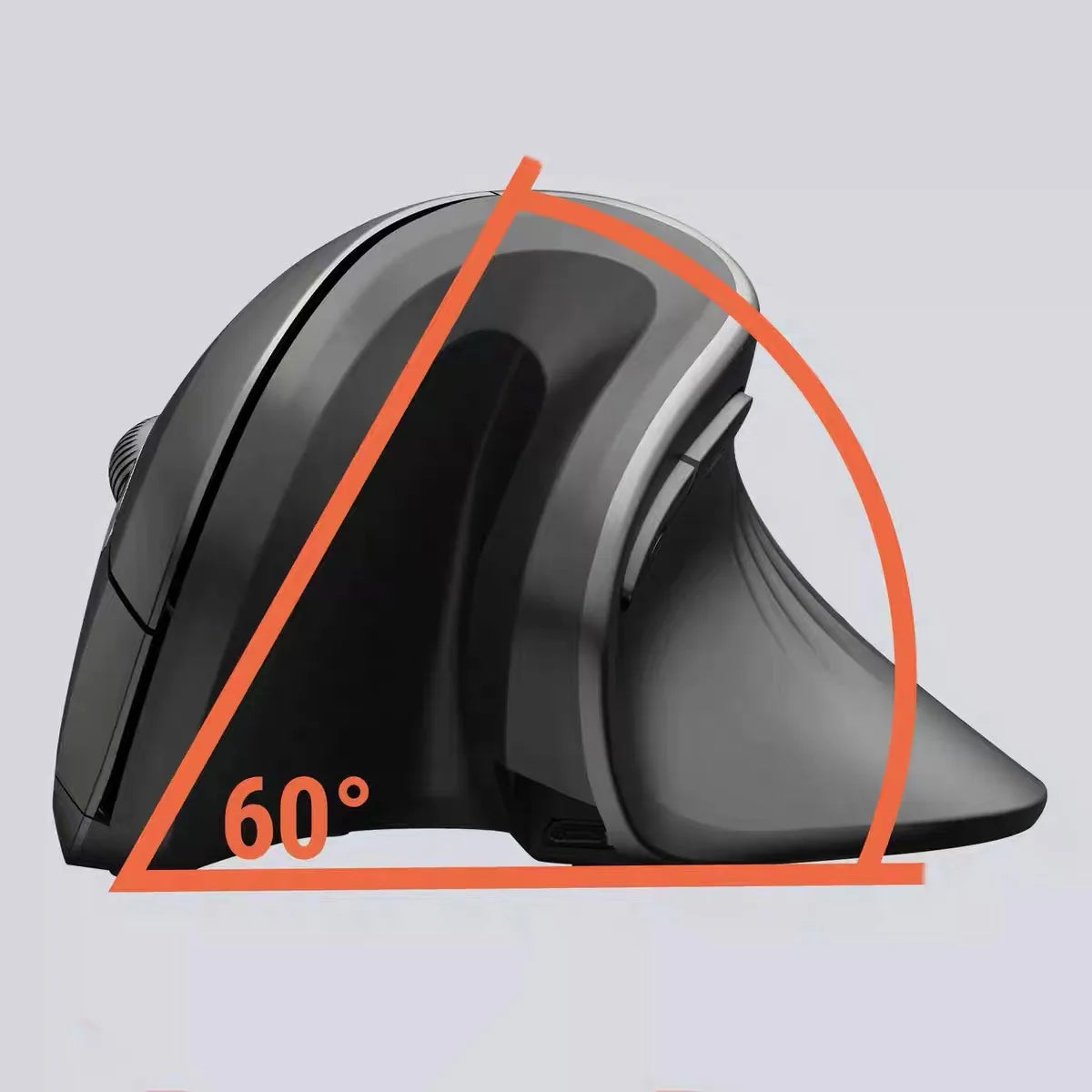 Ratón inalámbrico Vertical Warvank U2, ergonómico, óptico, cómodo, silencioso, para oficina, DPI, ajustable, 800/1200/1600 para PC y portátil
