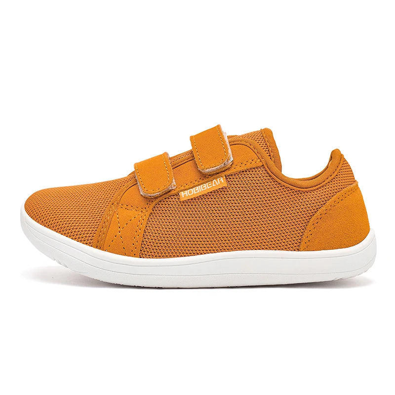 HOBIBEAR Zapatos descalzos para niños y niñas, zapatillas con punta ancha y cierre de gancho, zapatos transpirables ligeros de malla (para niños pequeños/niños pequeños/niños grandes)