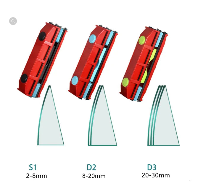 Nuevo limpiador de ventanas magnético, limpieza de ventanas de doble cara, herramienta de limpieza de limpiaparabrisas para ventanas de doble vidrio para el hogar y el coche de gran altura