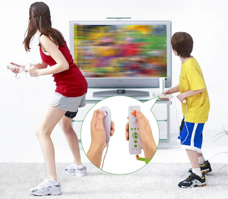 Pack 2 Controles Motion Plus con Nunchuck para Nintendo Wii