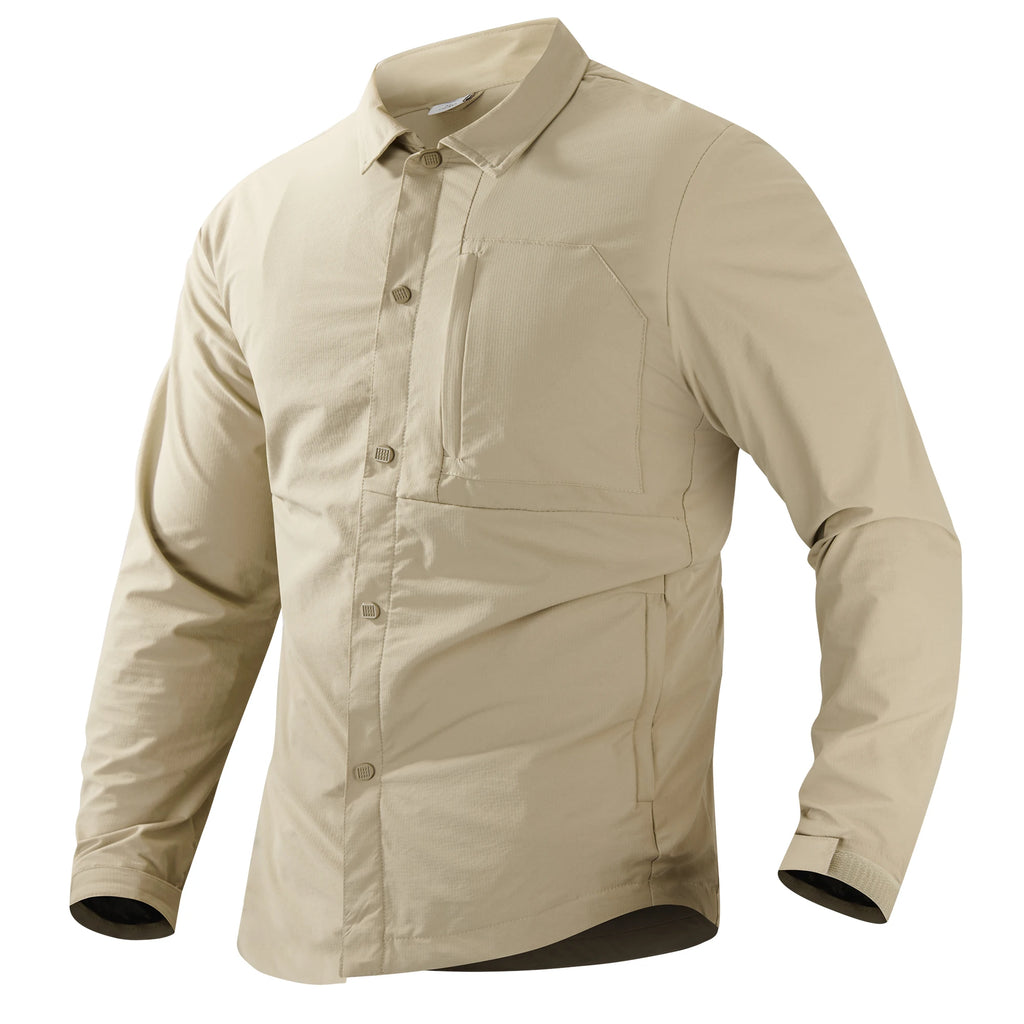 Camisa Táctica Ligera de Secado Rápido para Hombre, Manga Larga