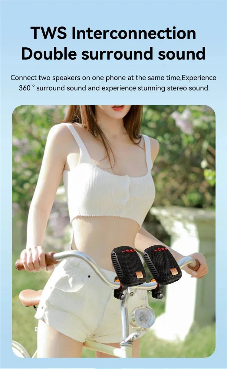 Bicicleta al aire libre TG392 Bluetooth caixa de som caja de sonido inalámbrica portátil TWS altavoz de manillar Subwoofer impermeable para Scooter