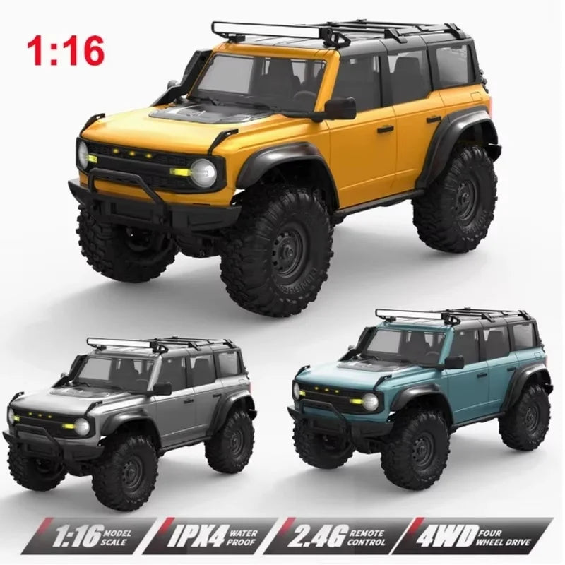 Coche RC 1:16 Monster Truck 4WD, Todoterreno Eléctrico, Regalos para Niños