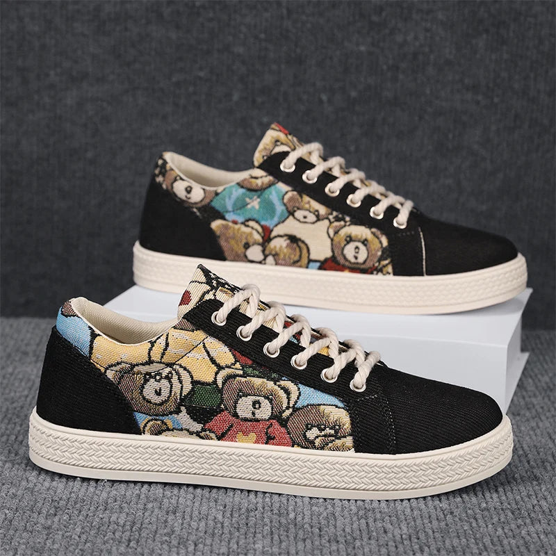 Zapatos informales de tela para hombre, zapatos para caminar al aire libre, ligeros y transpirables, para primavera y verano, zapatos planos cómodos y a la moda para jóvenes