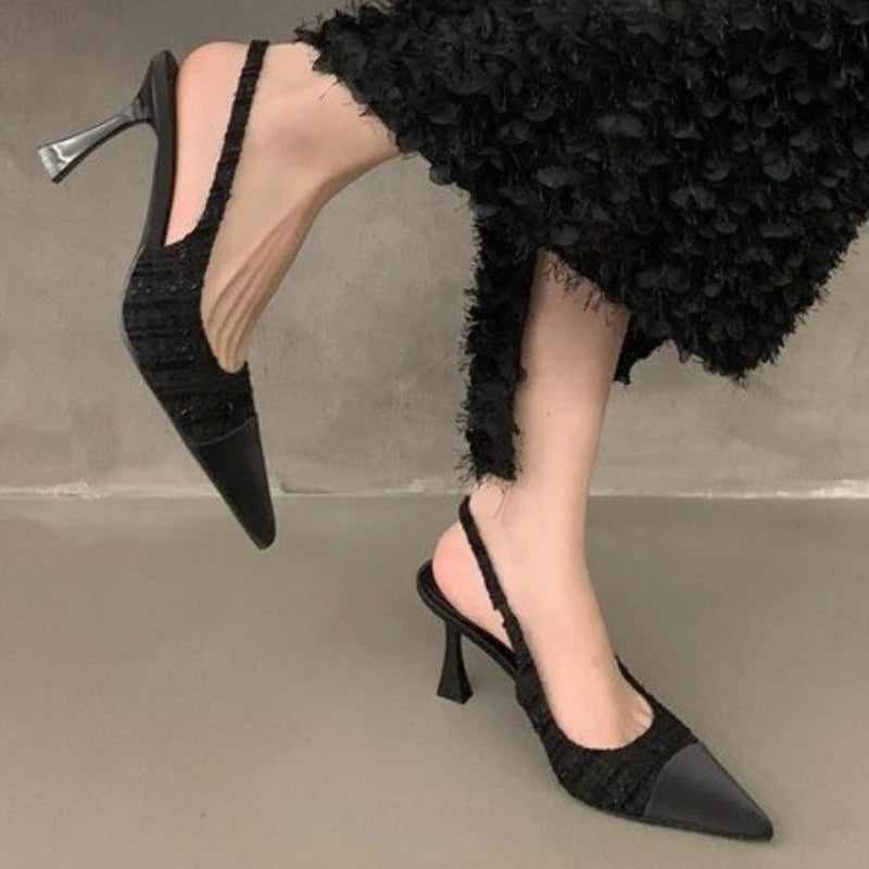 Sandalias de Tacón Alto de Aguja para Mujer con Punta Estilizada
