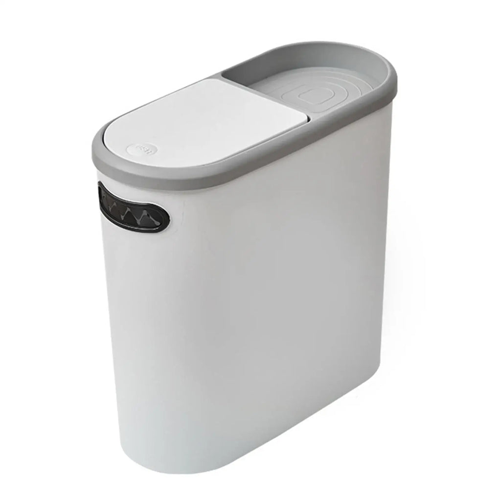 Cubo de basura nórdico para baño, cubo de basura Simple, fino y estrecho de 10L, papelera de cocina para oficina, estudio, hogar, sala de estar, garaje