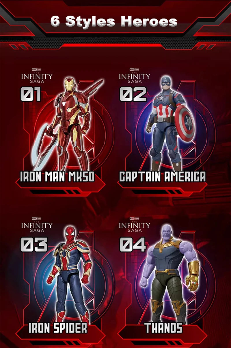 Figuras originales de Fondjoy Marve, Hulk, Thanos, Capitán América, Spider-Man, Thor, Iron Man, juguetes geniales para niños, modelos personalizados, muñecas, regalos para niños