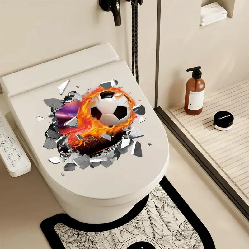 Pegatinas de Pared de Fútbol 3D, Adhesivos Removibles para Habitación de Niños, Decoración de Pared para Dormitorio, Decoración Deportiva Infantil