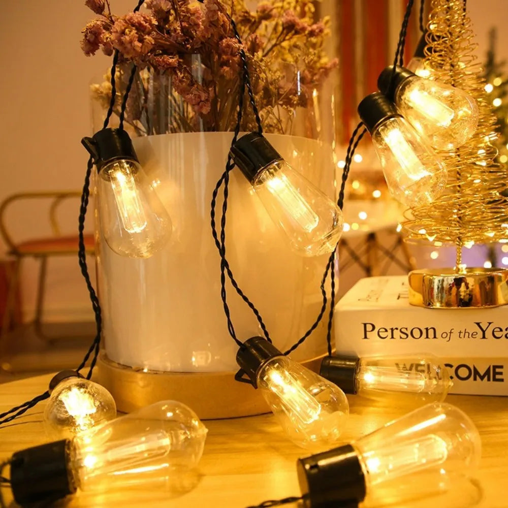 Cadena de Luces LED Solar Impermeable para Camping y Jardín