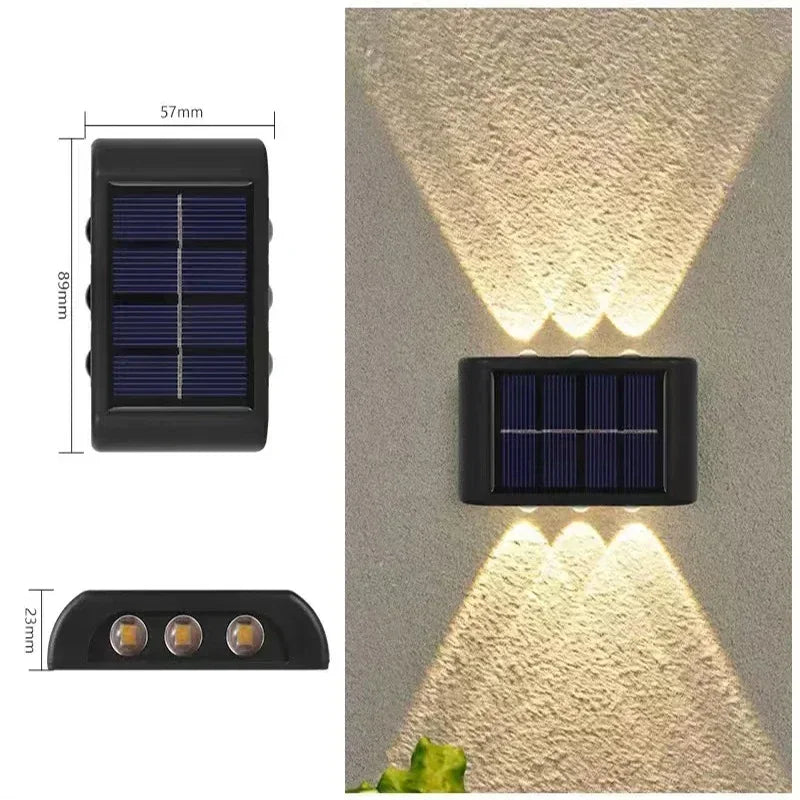 Lámpara Solar de Pared Impermeable para Jardín y Exterior