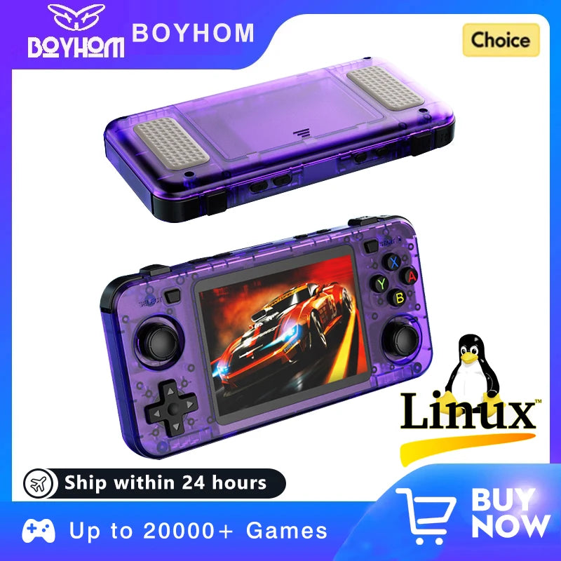 Consola de Videojuegos Portátil R36H, Pantalla IPS de 3.5 Pulgadas, 64G o 128GB