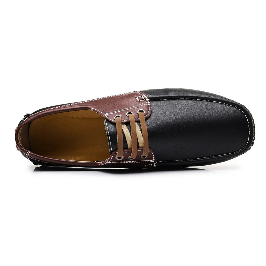 Zapatos Casuales de Piel Sintética Hechos a Mano para Hombre, Antideslizantes, Mocasines Cómodos para Conducir, Zapatos de Vestir para Oficina