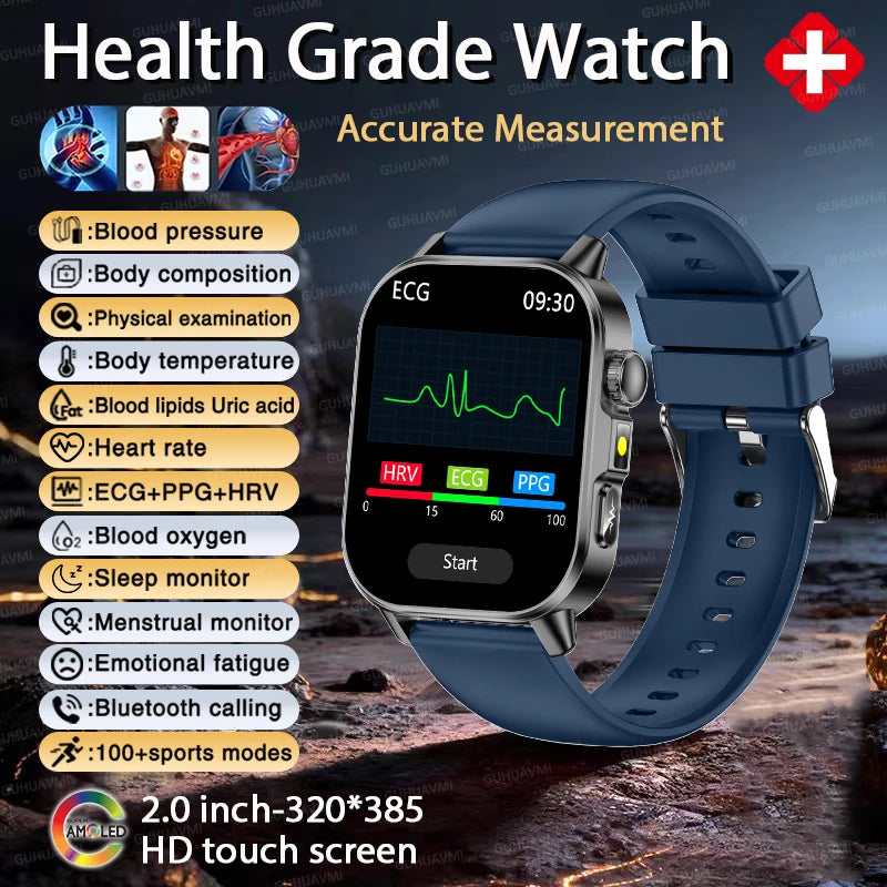 Reloj Inteligente Diagnóstico ECG+PPG Grado Médico