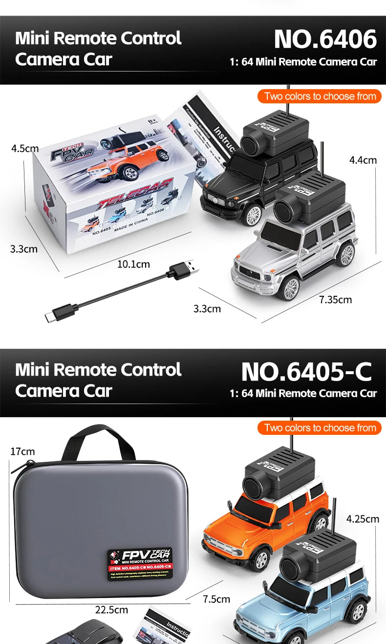 Mini Coche RC 1:64 WLtoys con Cámara FPV HD y Giroscopio