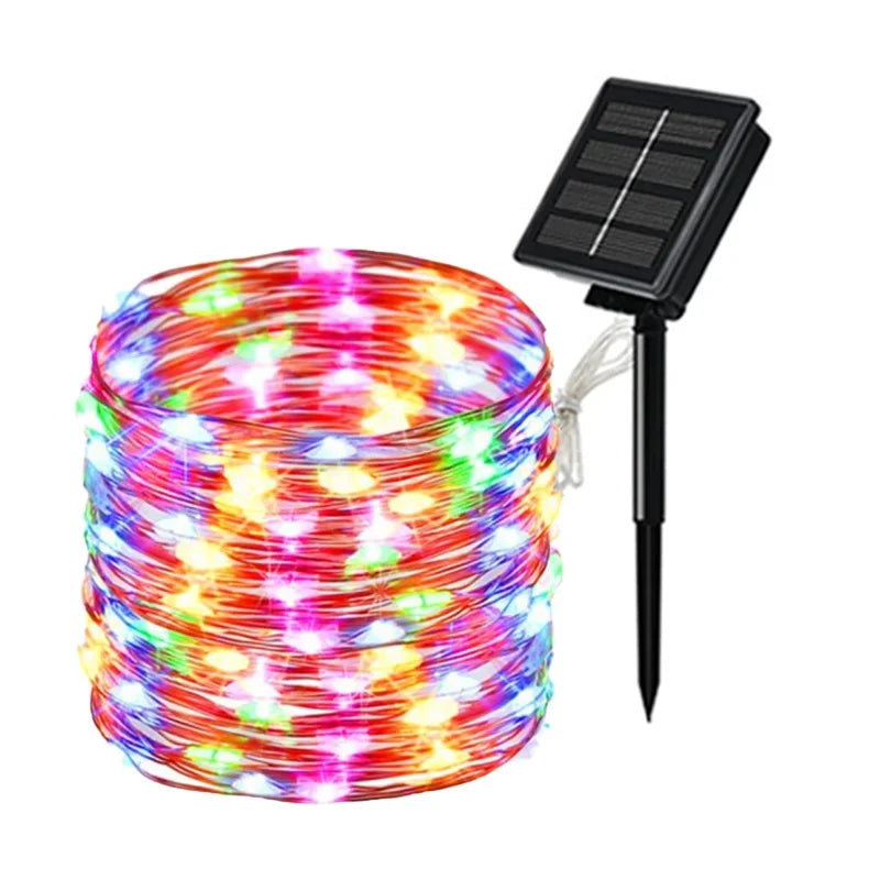 Guirnalda de Luces LED Solares para Jardín 8 Modos Impermeable