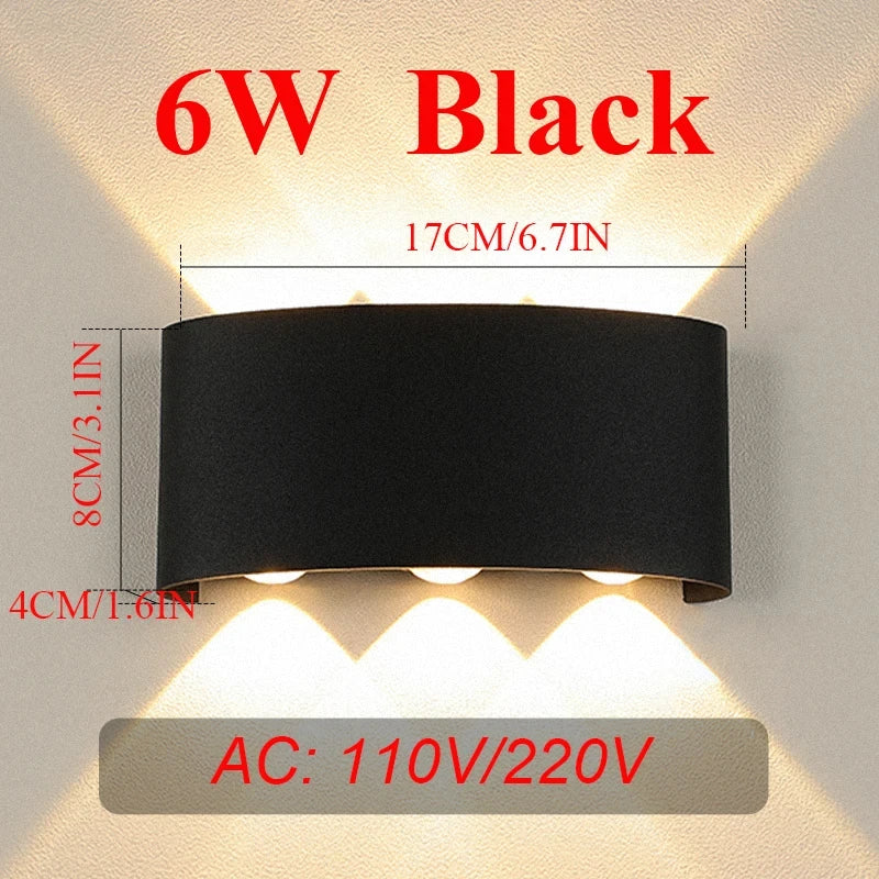Aplique de Pared LED Impermeable Interior y Exterior