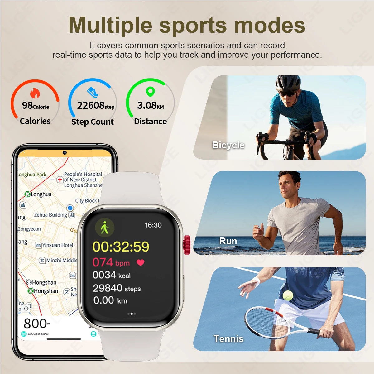Reloj Inteligente Z03Pro con Bluetooth y Música