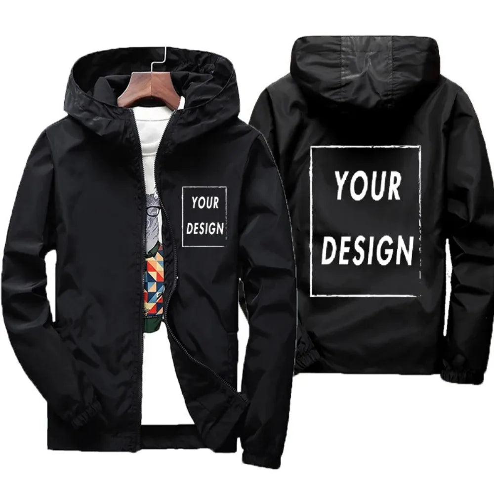Chaqueta Cortavientos Impermeable para Hombre - Talle Grande hasta 7XL