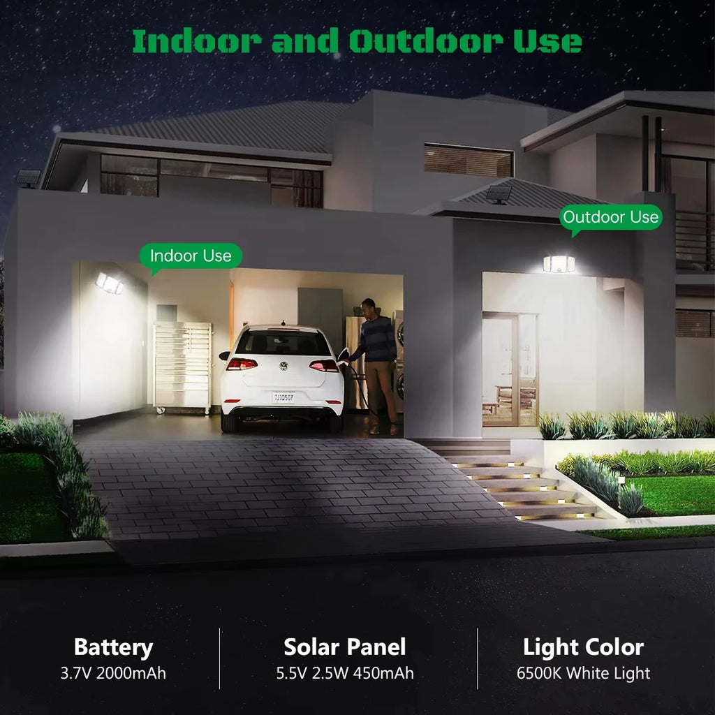 Luz Solar LED 278 Cuentas para Jardín con 3 Modos y Mando