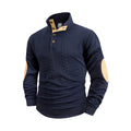 Suéter Tejido Jacquard Hombre Cuello Alto con Botones