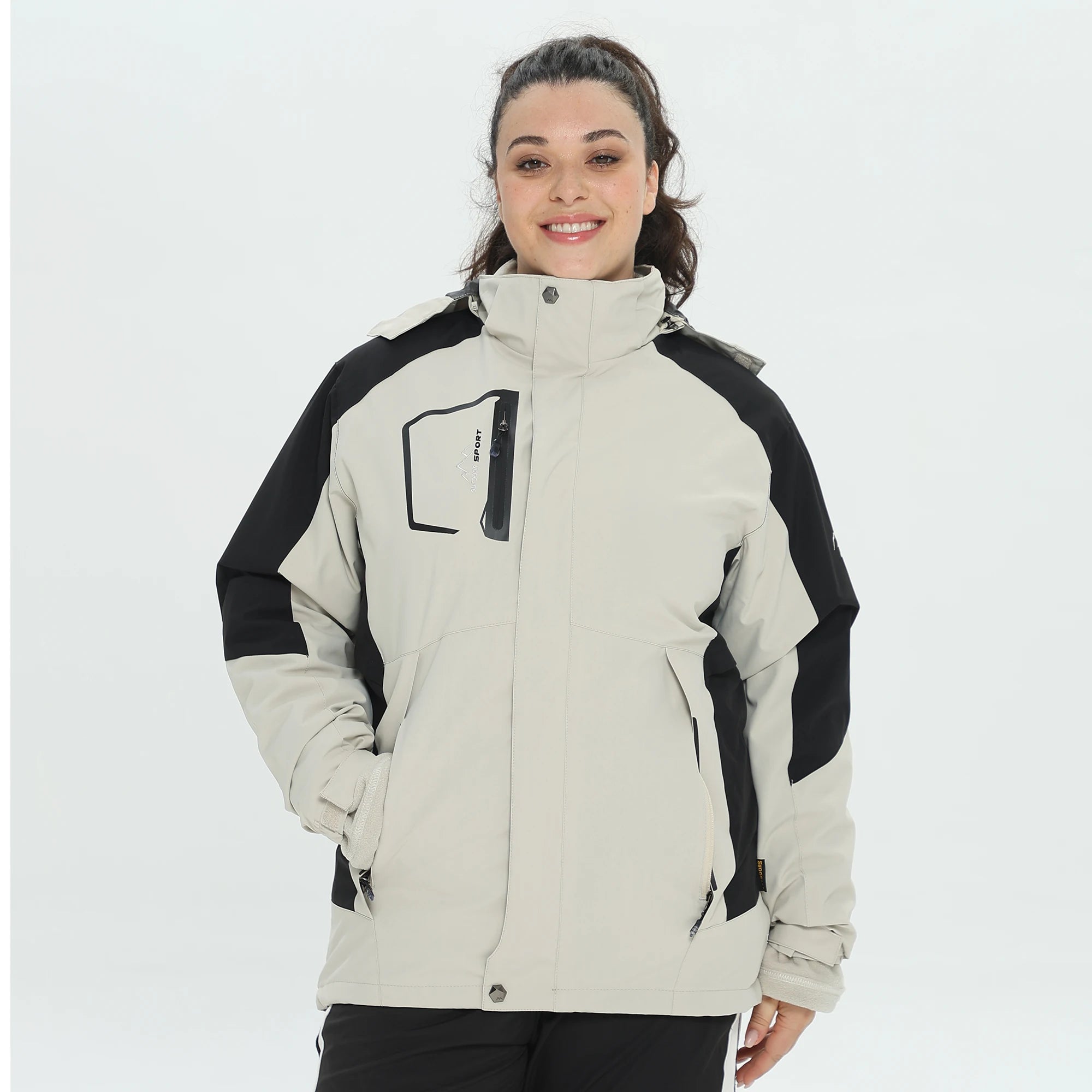 Conjunto de Sudadera con capucha de esquí 3 en 1 para mujer, chaqueta impermeable a prueba de viento, ropa de Snowboard, ropa de esquí, parkas de forro polar de talla grande