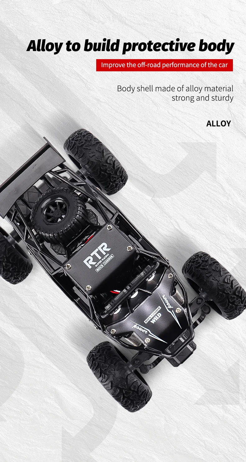 Coche RC ZWN Aleación Todoterreno 1:20 con Luz LED Control Remoto