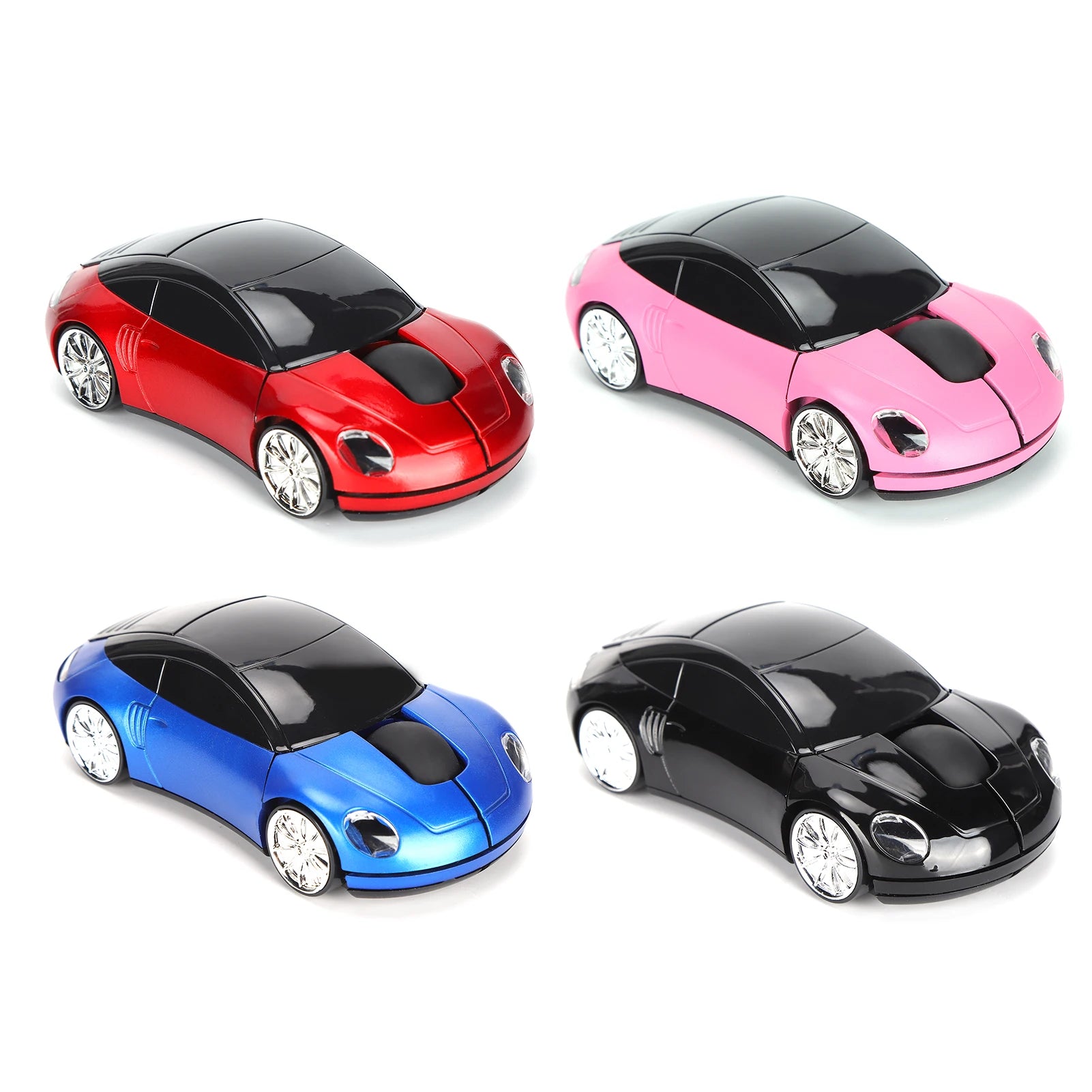 Ratón inalámbrico inteligente en forma de coche, portátil, 2,4G, inalámbrico, con receptor USB, para oficina, ordenador portátil, tableta