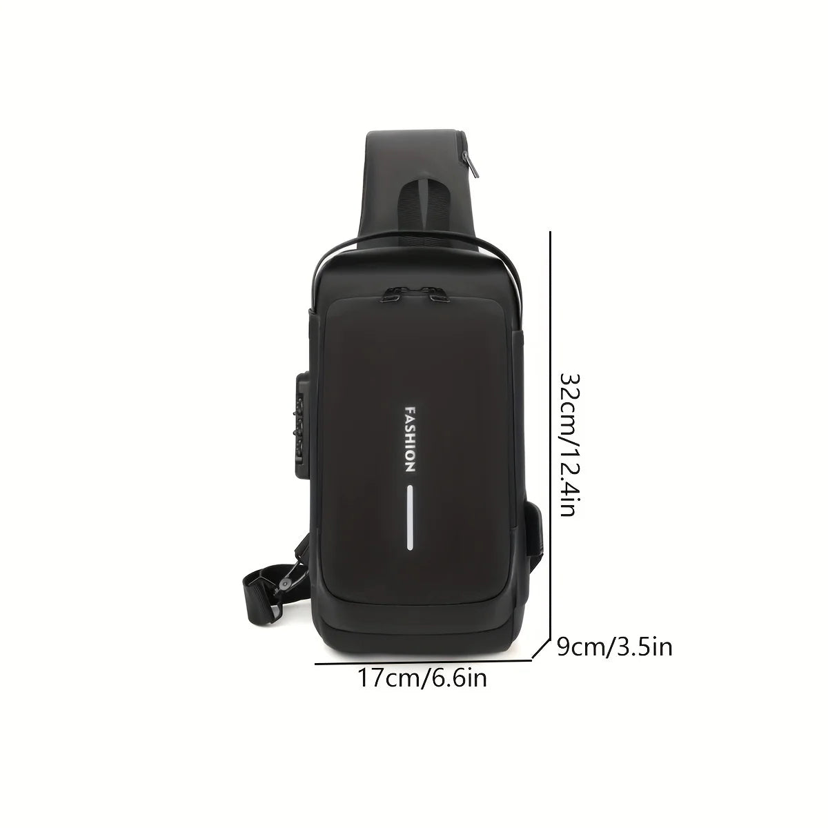 Bolso antirrobo con bloqueo de contraseña para hombre, bolso de pecho para hombre, Mochila pequeña deportiva informal, bolso de hombro tipo bandolera, bolso para motocicleta