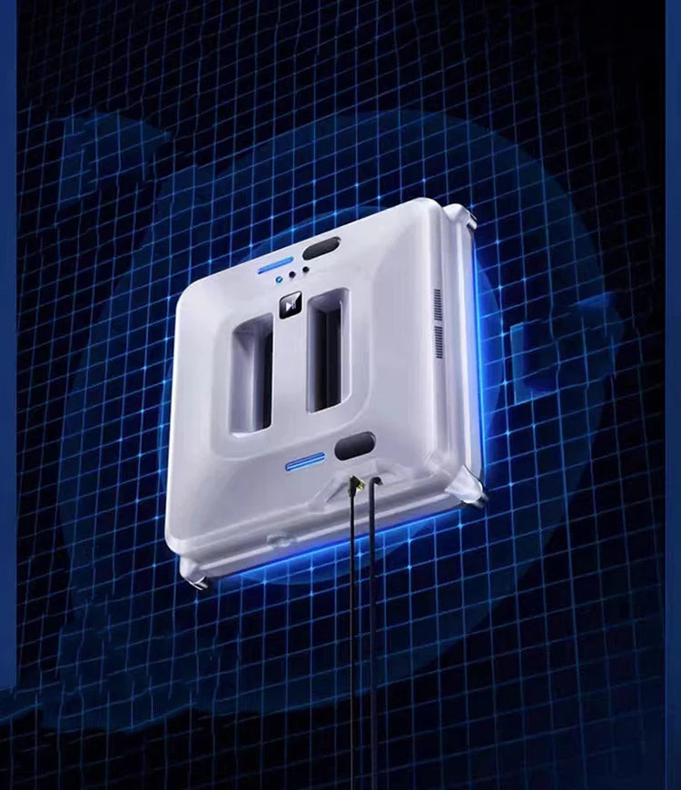 Limpiador de ventanas robótico con doble pulverización de agua, automático, de alta succión, anticaída, para limpieza de ventanas y vidrios exteriores, con control remoto.