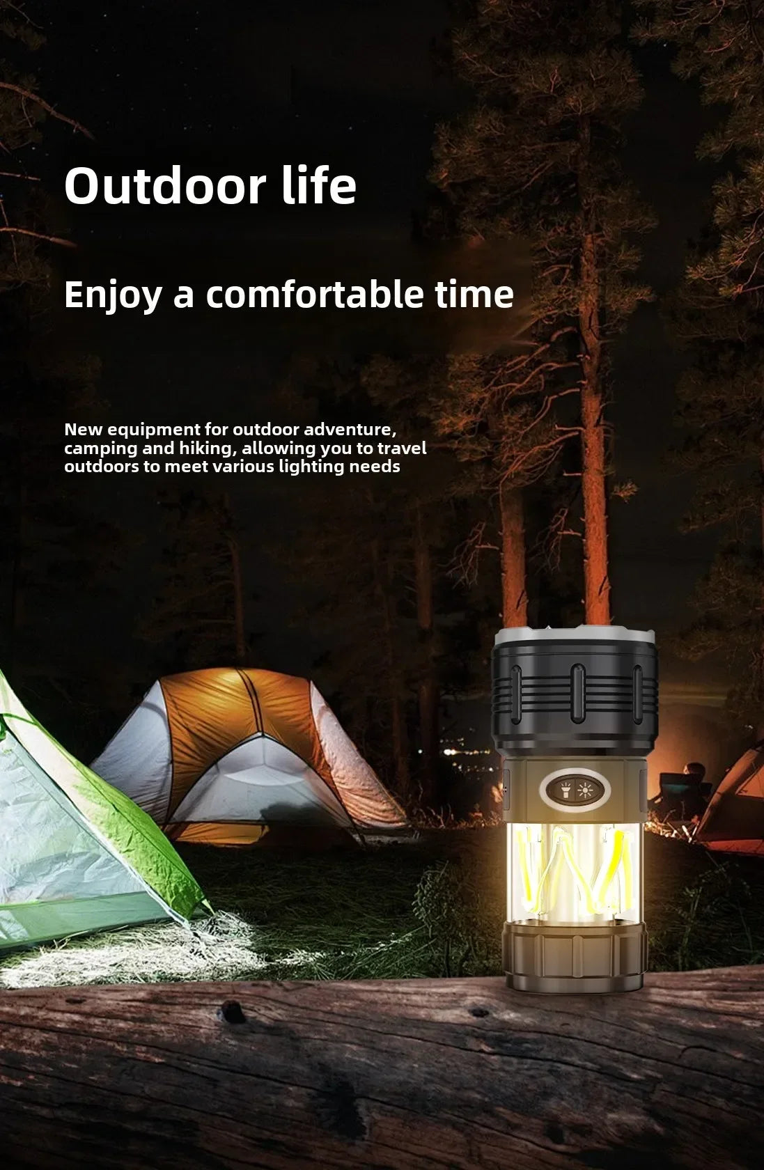 Linterna LED Táctica Recargable 4500mAh para Camping