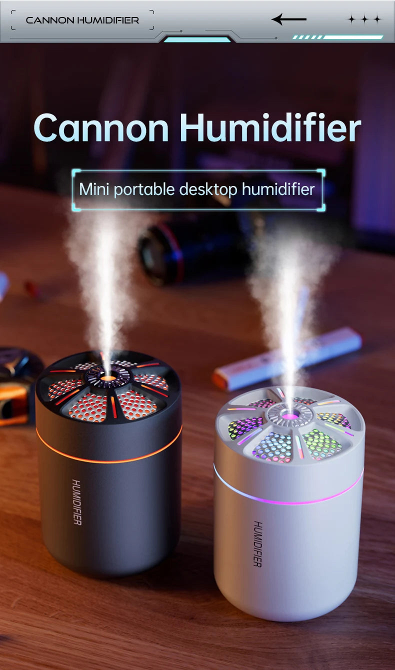 Mini humidificador de aire de 180ML, difusor de aromaterapia, aceite esencial, spray de aromaterapia, humidificador silencioso montado en el coche para el hogar y el dormitorio