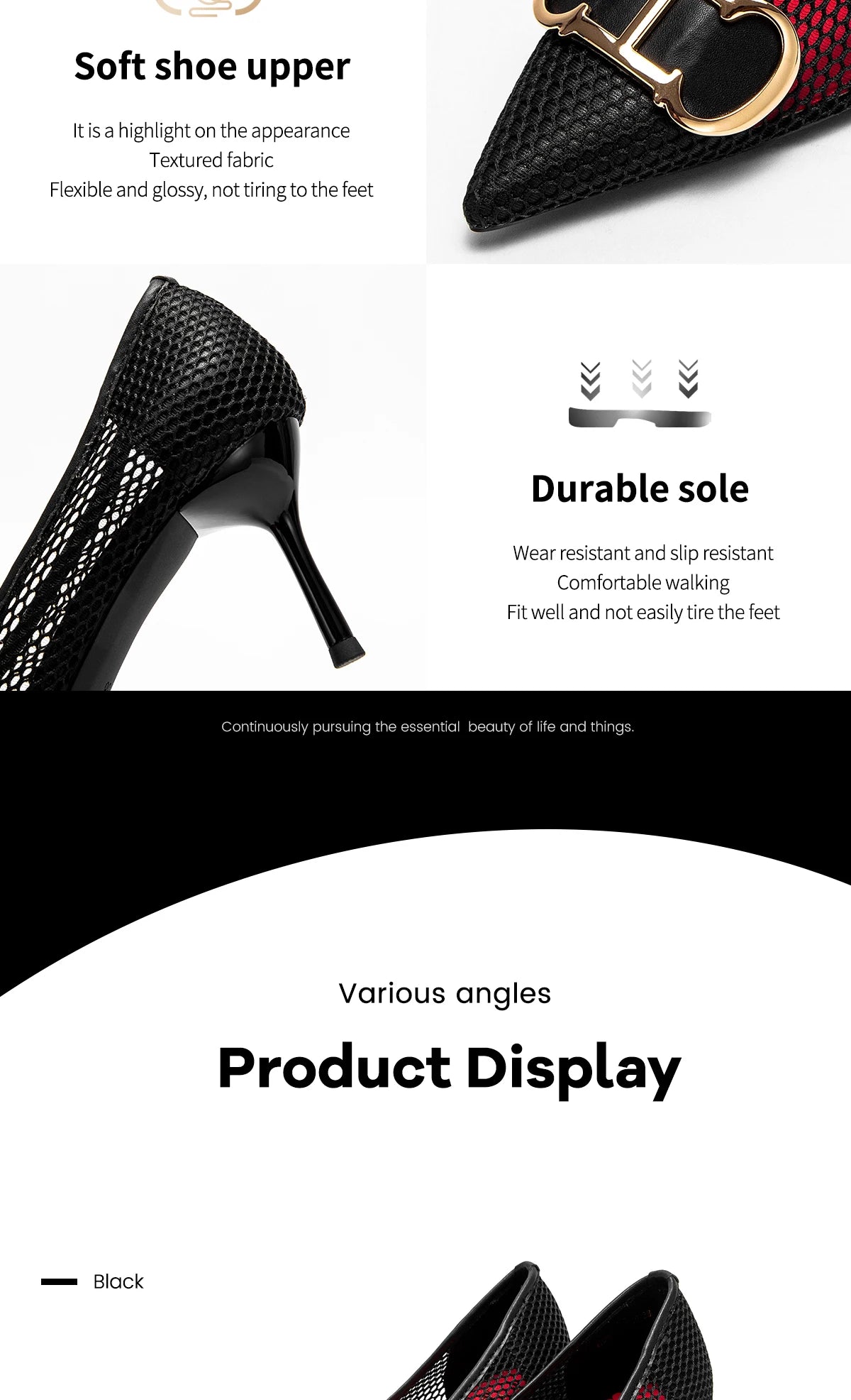 Zapatos de Tacón Alto para Mujer con Punta Estilizada 7 cm