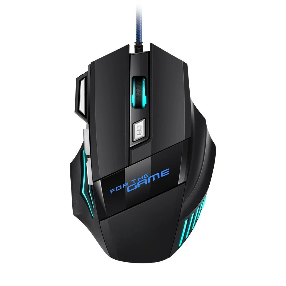 1 unidad, nuevo ratón USB para juegos Hyperspeed, ratón ergonómico retroiluminado RGB para juegos, ratón con cable 7D Esports para ordenador portátil y Gamer