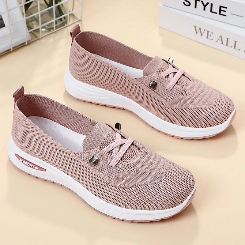 Zapatillas de Mujer Casual — Malla Transpirable, Suela Gruesa