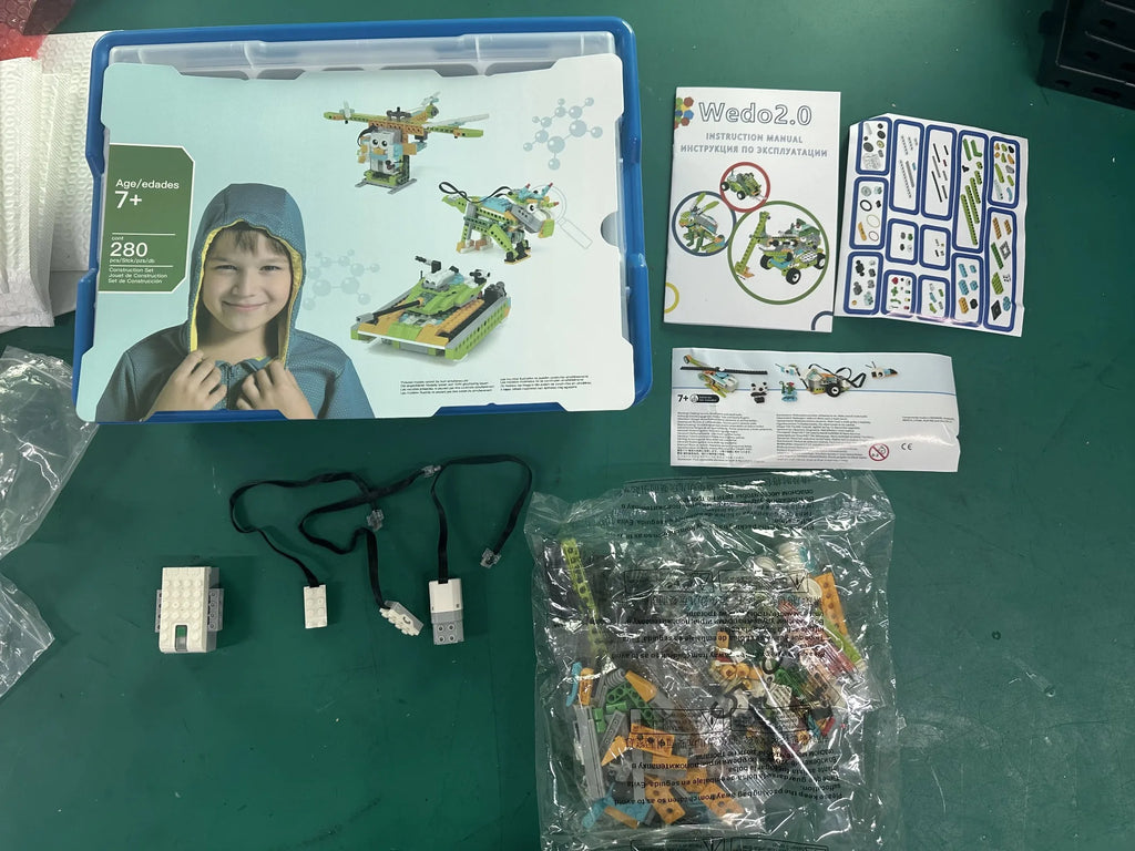 Juego de bloques de construcción robóticos de 280 Uds., juguete educativo de construcción STEM con caja organizadora y ladrillos manuales, regalo para niños