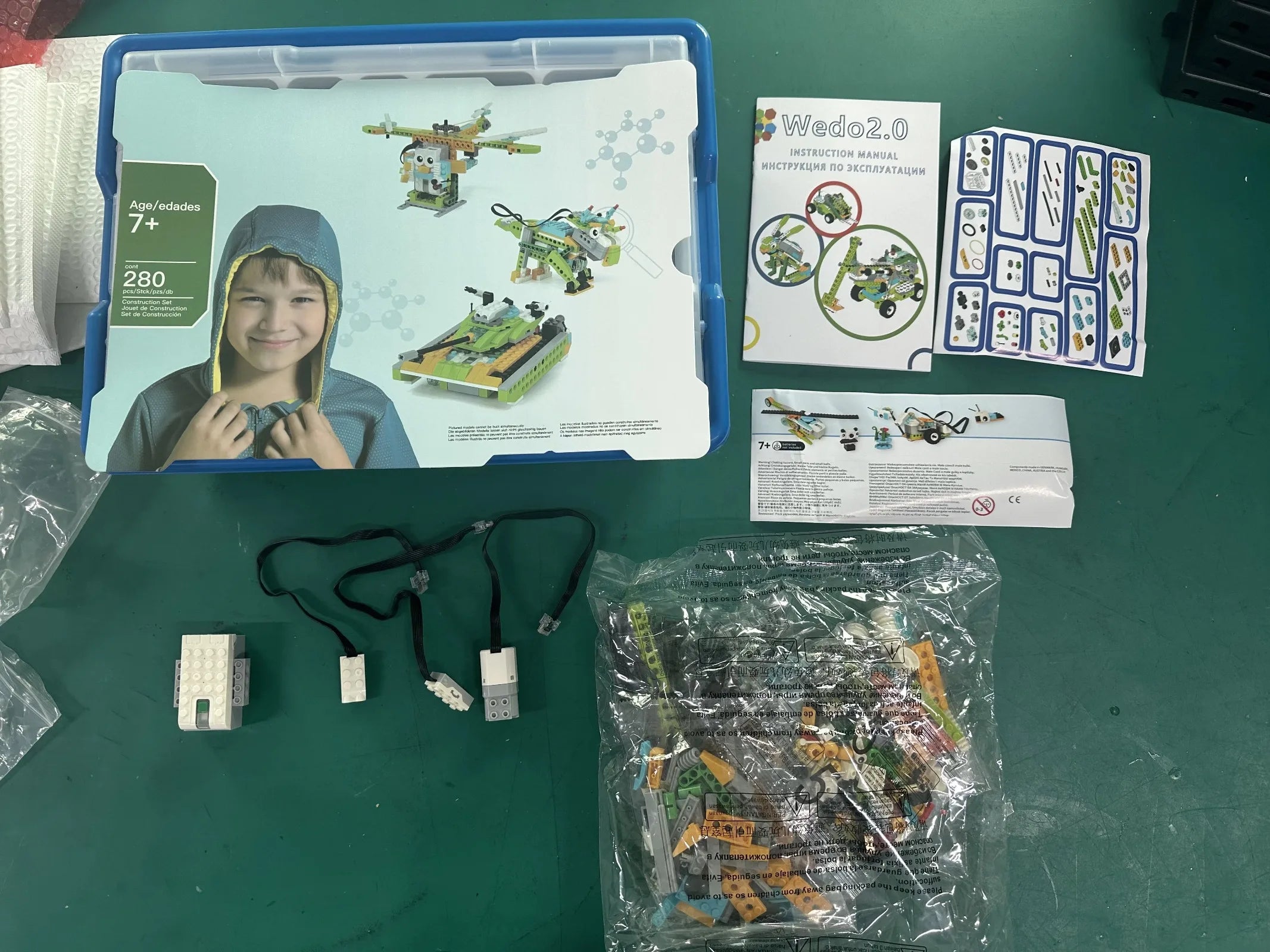 Juego de bloques de construcción robóticos de 280 Uds., juguete educativo de construcción STEM con caja organizadora y ladrillos manuales, regalo para niños