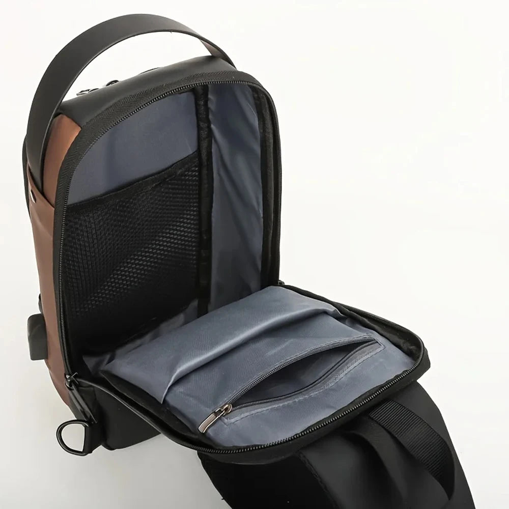 Bolso antirrobo con bloqueo de contraseña para hombre, bolso de pecho, mochila pequeña deportiva informal, bolso de hombro individual para motocicleta, bolso de hombro moderno