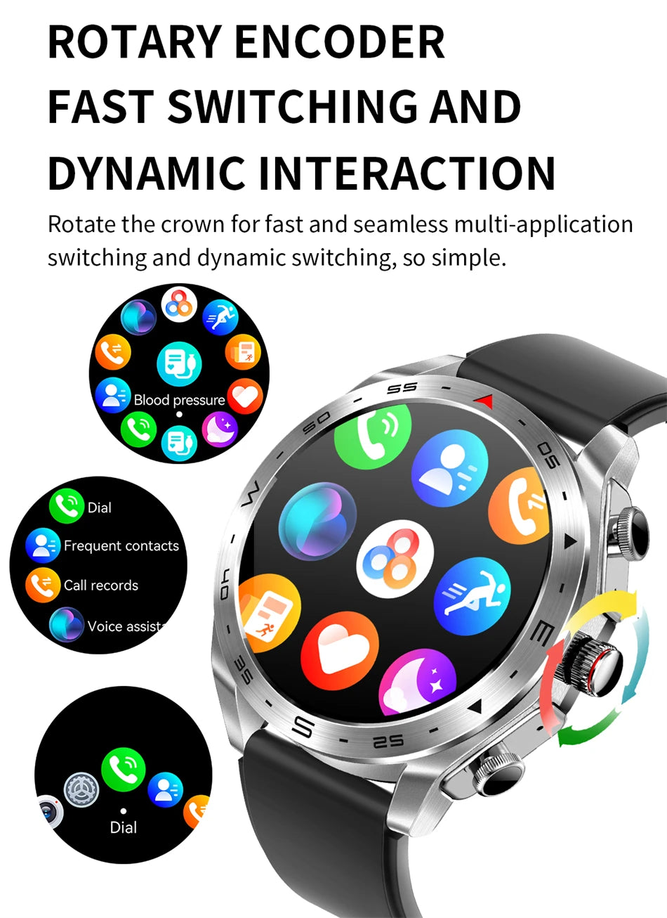 Reloj Inteligente AMOLED con Auriculares Bluetooth Incluidos