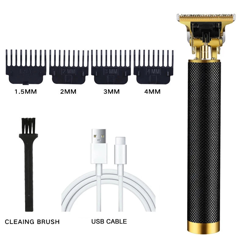 Cortadora de Pelo Recargable por USB, Profesional, Portátil, Diseño Vintage, Recortadora de Barba