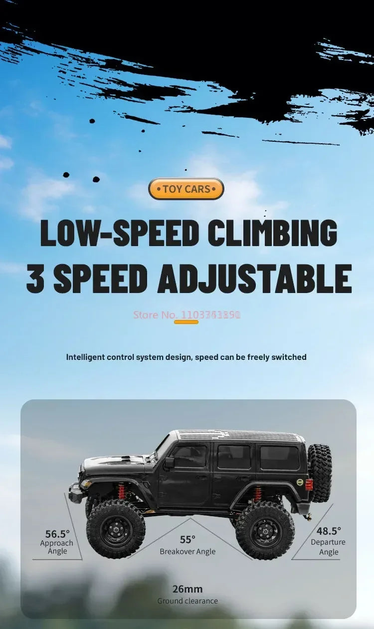 JJRC C8801 PRO 1/18 Coche Todoterreno con Suspensión 4WD Totalmente Proporcional, Coche RC Eléctrico, Modelo de Juguete para Niños, Regalo