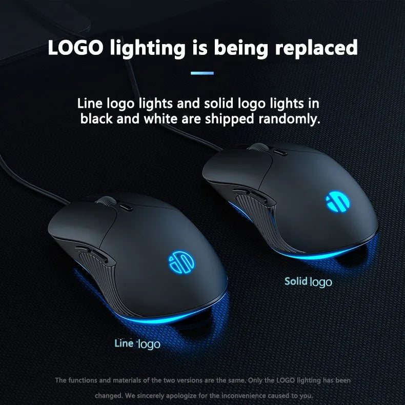 INPHIC-ratón con cable USB B2, Mouse silencioso para juegos de oficina, PC y portátiles