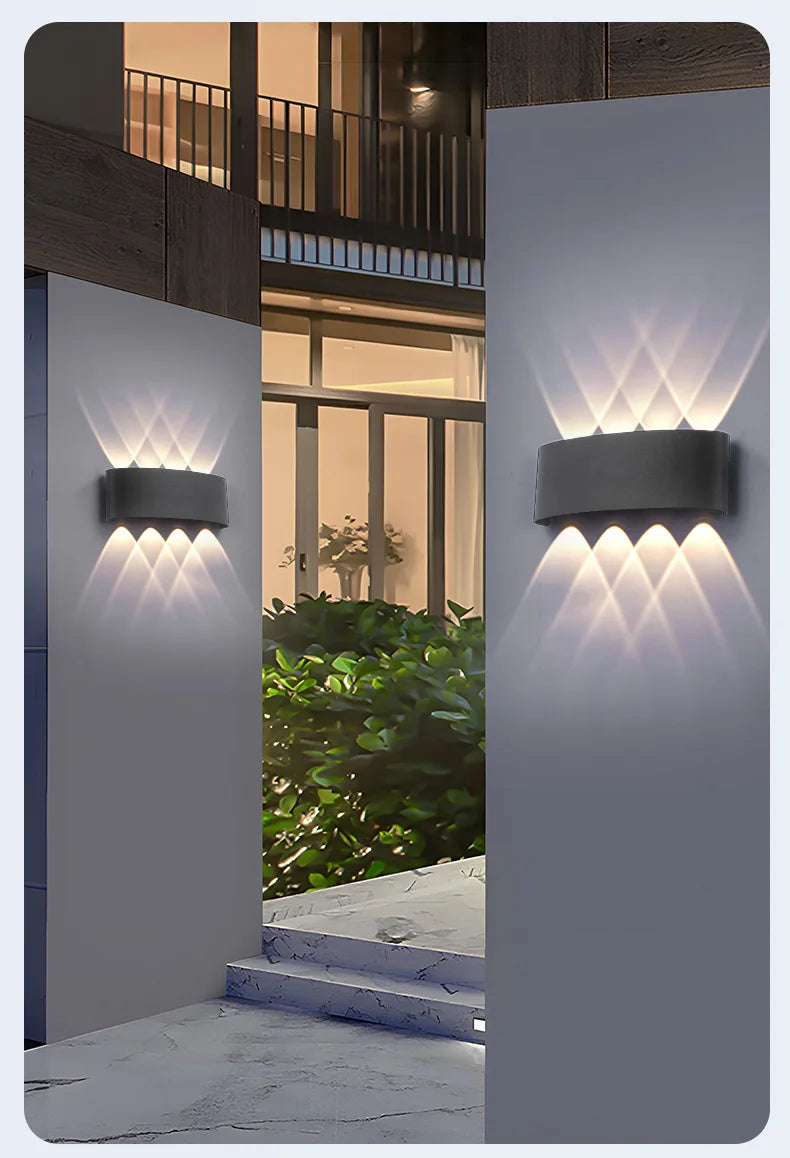 Lámpara de Pared LED Exterior IP65 Impermeable Moderna para Hogar