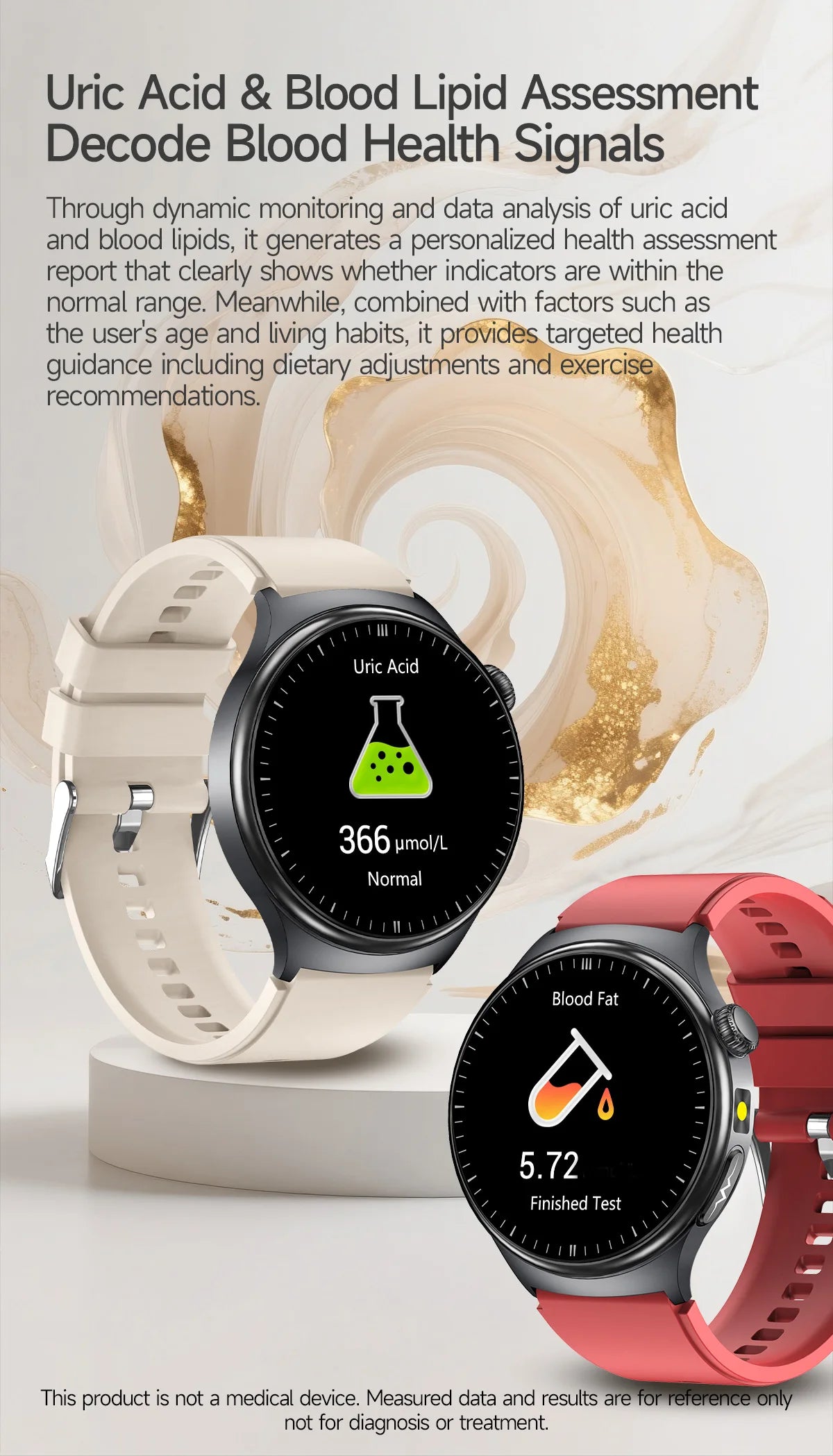 Reloj Inteligente con ECG, Grasa Corporal y Presión Arterial AMOLED