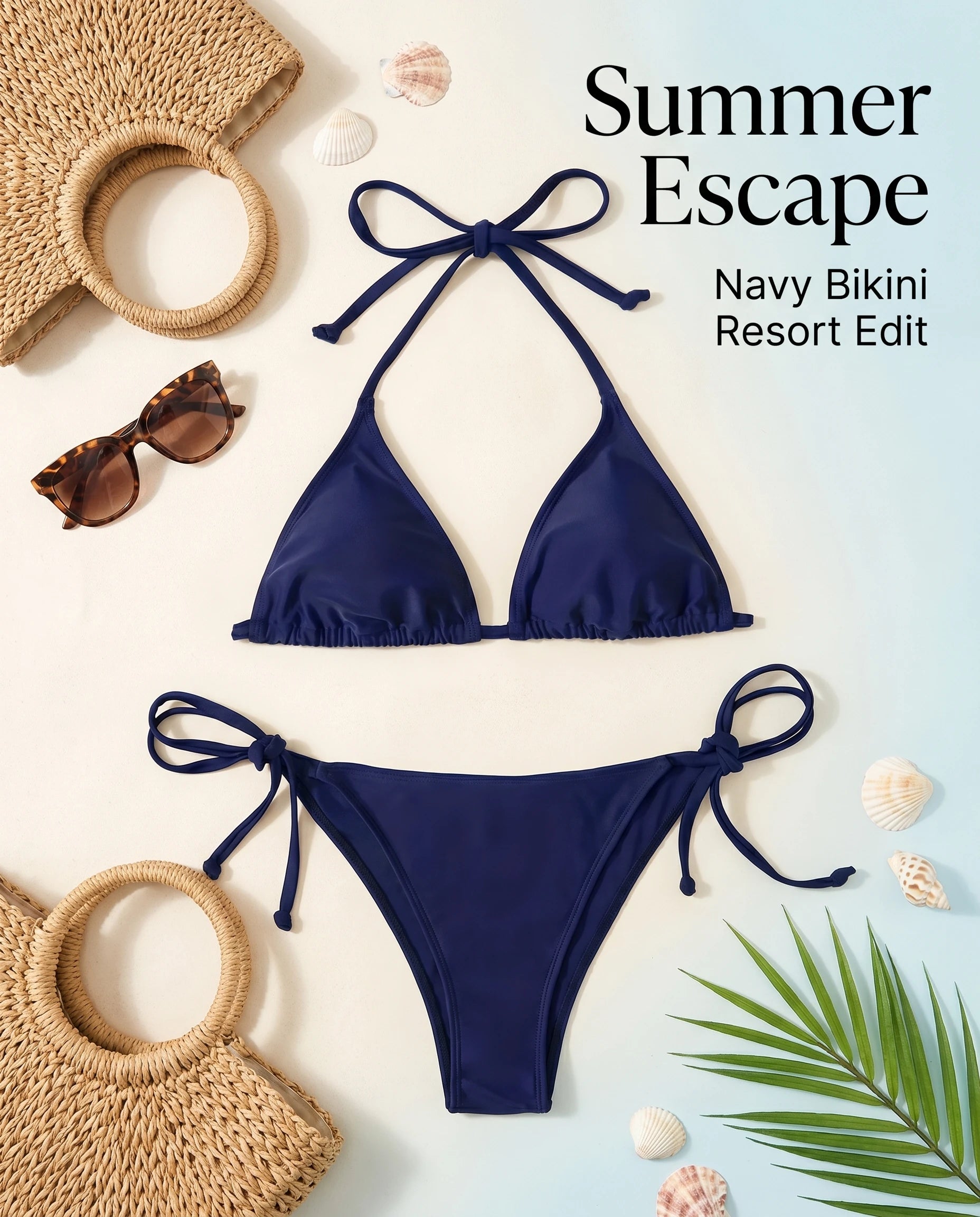 Conjunto de Bikini de 2 Piezas para Mujer, Sexy, de Color Sólido, sin Tirantes, con Tanga, Traje de Baño de Verano, Simple, con Detalle de Tiras Laterales