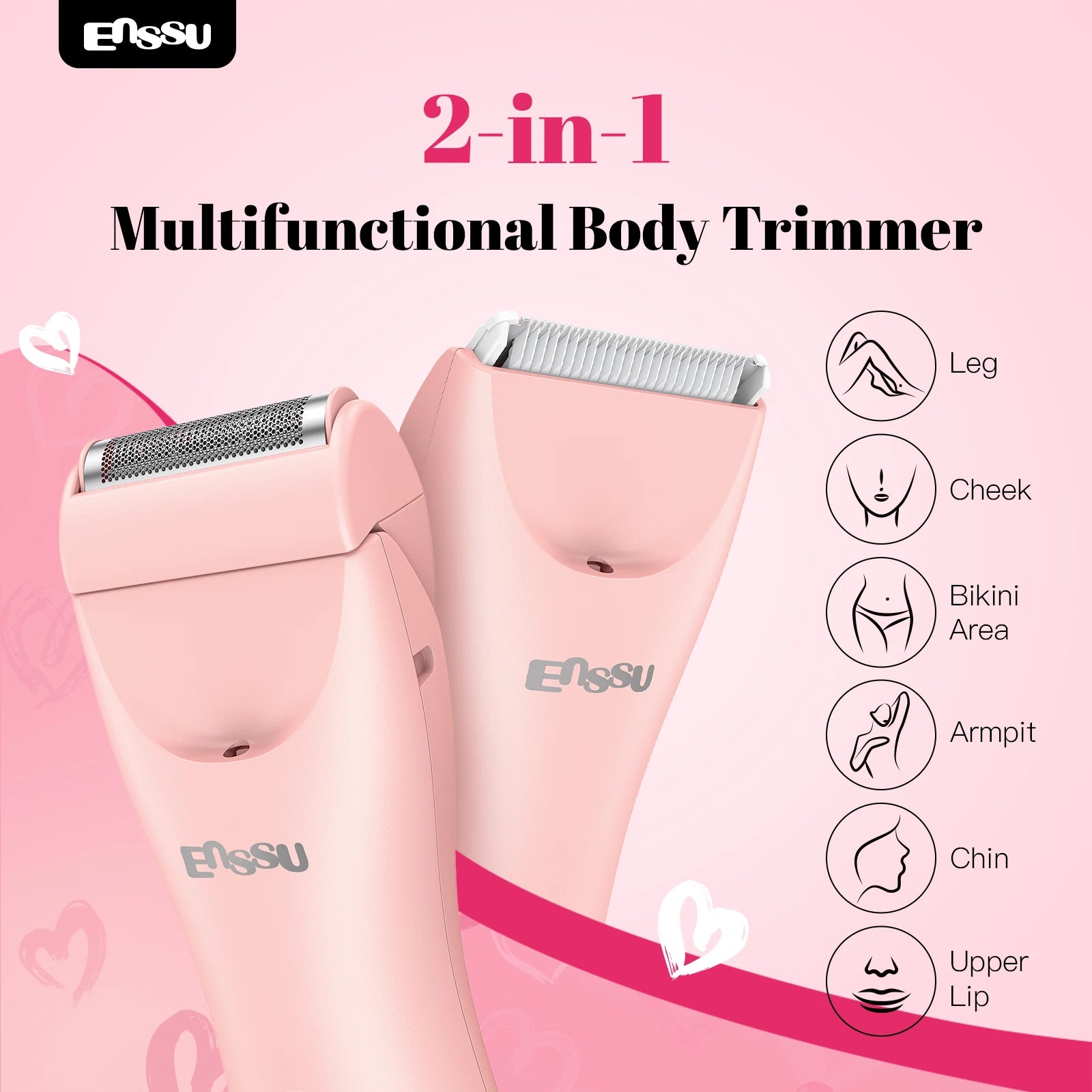Afeitadora Corporal Eléctrica con Pantalla LED para Mujer y Hombre, IPX7