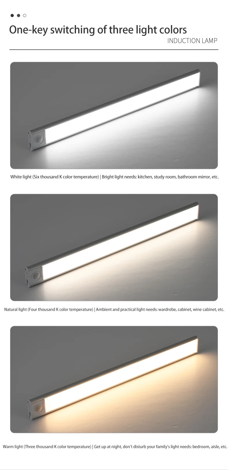 PZSUNLY Luz LED Ultrafina con Sensor para Gabinete