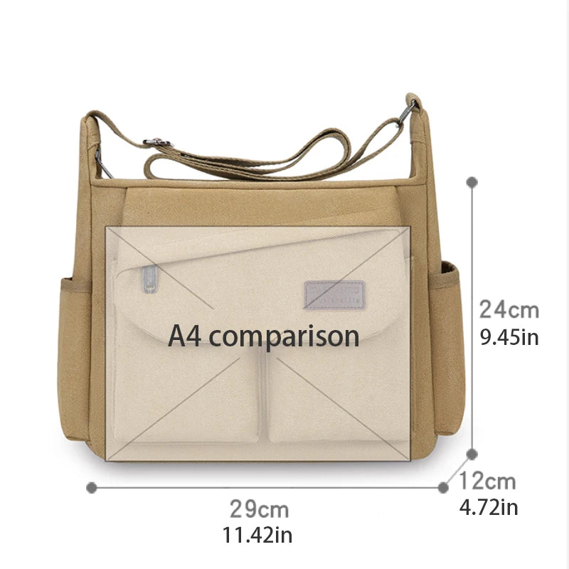 Bolso Bandolera para Hombre con Múltiples Bolsillos para Uso Urbano y Viajes